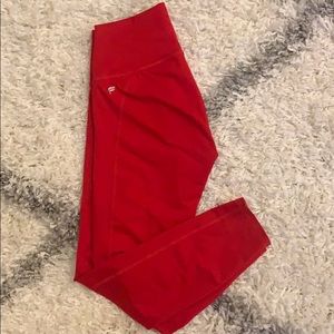 Red leggings/ yoga pants